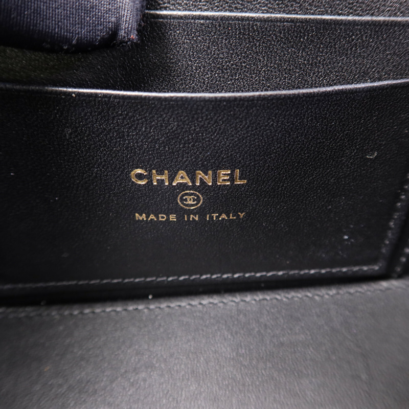 CHANEL 羊皮皮革Top Handle Vanity Case金扣手挽肩背兩用袋-5