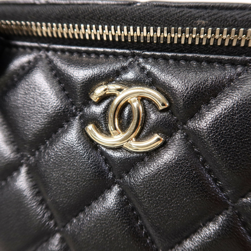 CHANEL 羊皮皮革Top Handle Vanity Case金扣手挽肩背兩用袋-6