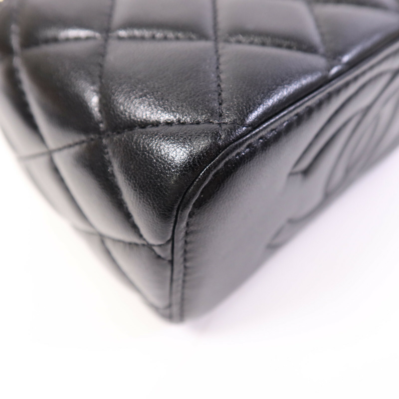 CHANEL 羊皮皮革Top Handle Vanity Case金扣手挽肩背兩用袋-11