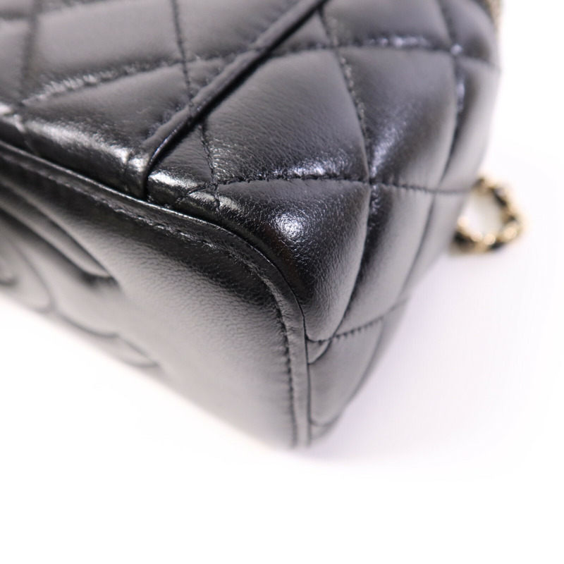 CHANEL 羊皮皮革Top Handle Vanity Case金扣手挽肩背兩用袋-12