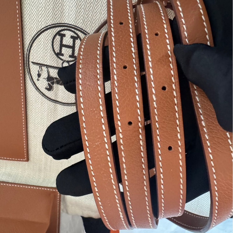 Hermes kelly danse金棕金扣ev皮全新閒置配件塵袋盒子購證-8