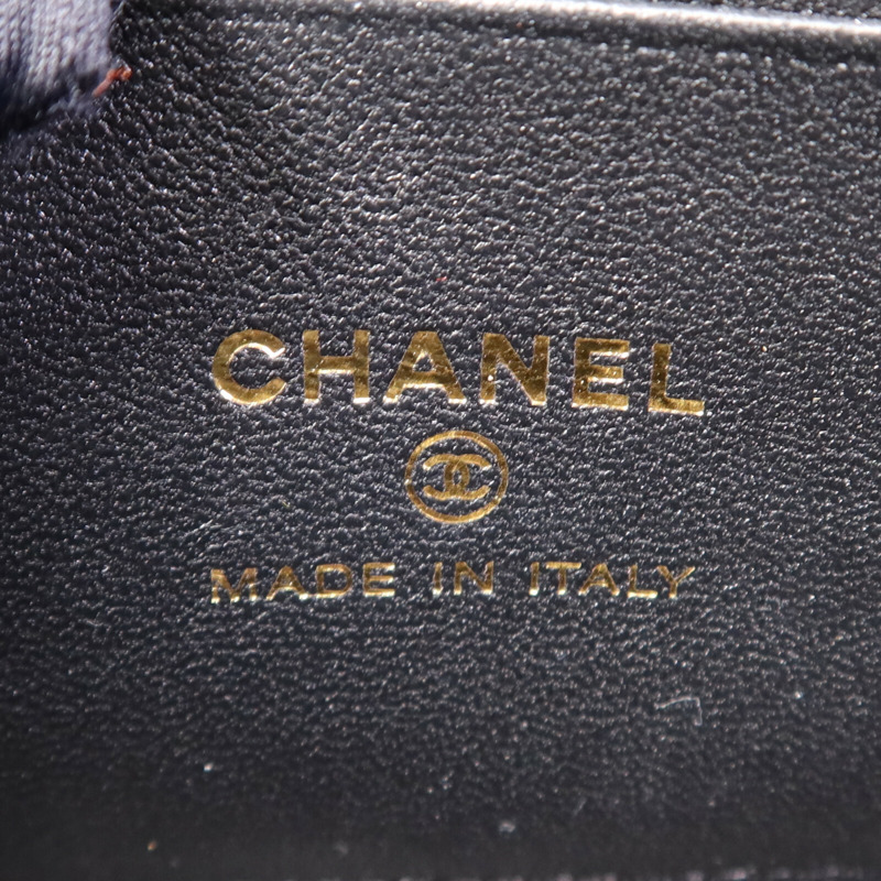 CHANEL 牛皮皮革Vanity Bag金扣鏈帶肩背袋-5