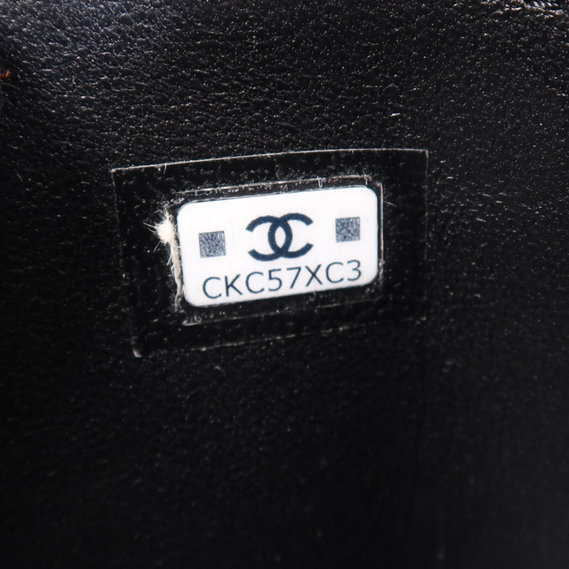 CHANEL 牛皮皮革Vanity Bag金扣鏈帶肩背袋-7