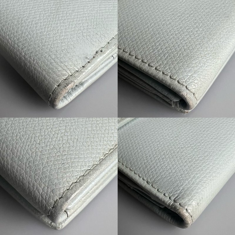 CHANEL VINTAGE釦式長夾 綠 9開-13