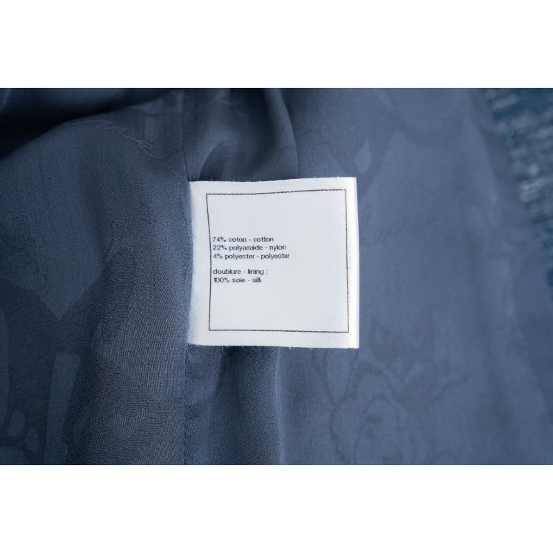 CHANEL香奈兒海軍藍粗花呢外套夾克-3