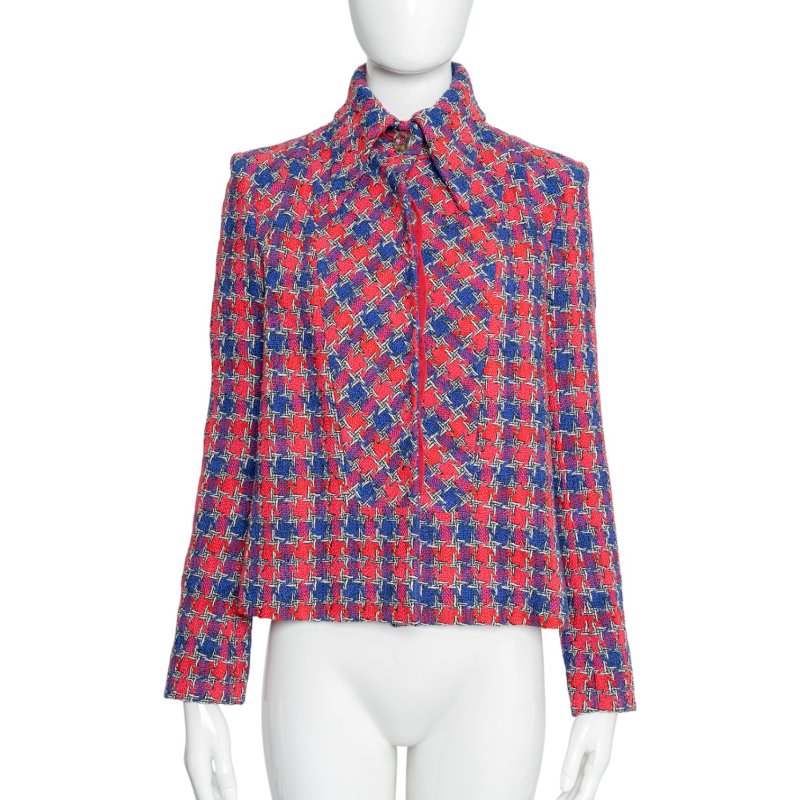 CHANEL香奈兒千鳥格粗花呢Tweed Jacket-0