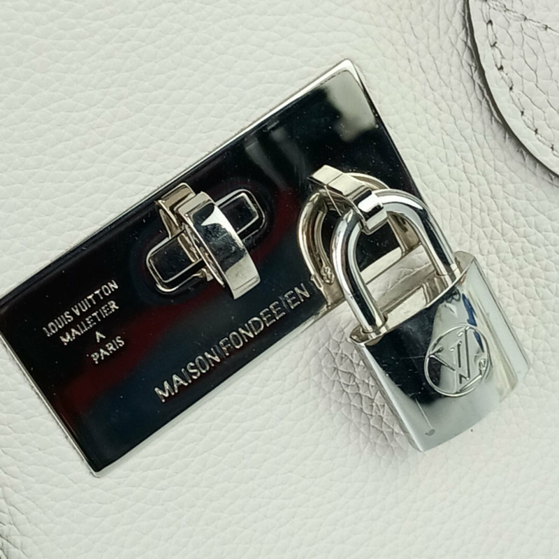 路易威登 Mila MM M55024 白色小牛皮女士手提包-5