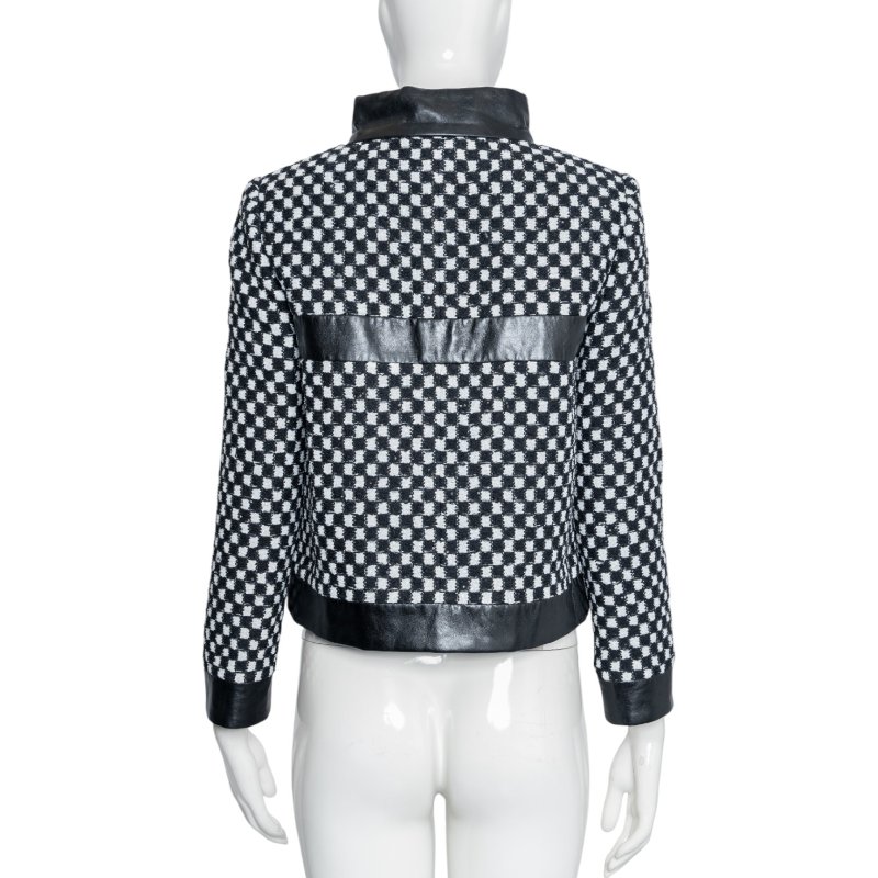 CHANEL香奈兒皮革飾邊夾克外套-1