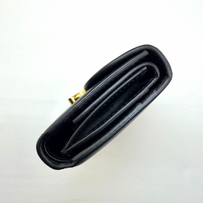 celine 黑凱旋三折短夾-7