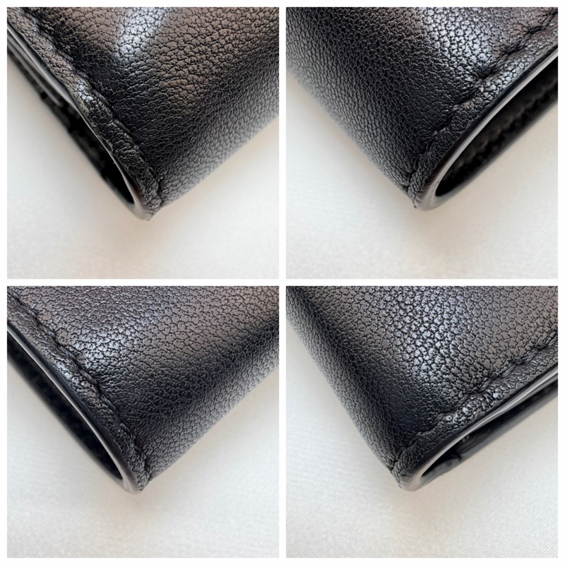 celine 黑凱旋三折短夾-9