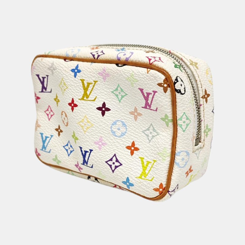 LOUIS VUITTON WAPITY白三彩塗層帆布老花零錢包金色五金-2