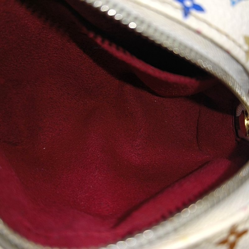 LOUIS VUITTON WAPITY白三彩塗層帆布老花零錢包金色五金-6