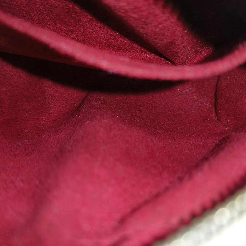 LOUIS VUITTON WAPITY白三彩塗層帆布老花零錢包金色五金-14