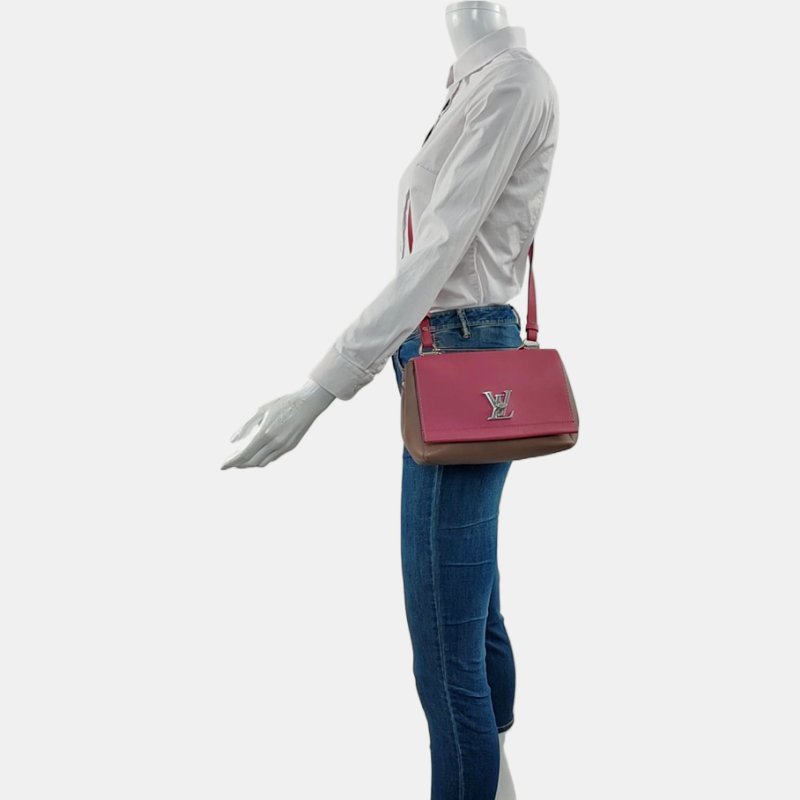 LOUIS VUITTON LOCKME BB 多色牛皮單肩包手提包斜挎包銀色五金可拆卸肩帶-1