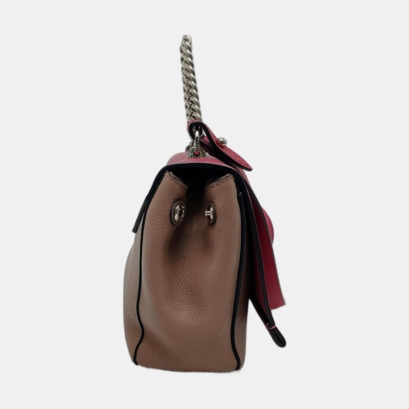 LOUIS VUITTON LOCKME BB 多色牛皮單肩包手提包斜挎包銀色五金可拆卸肩帶-3