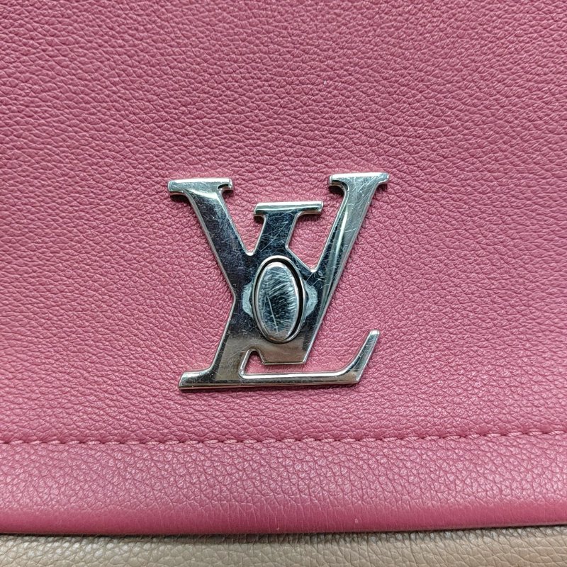 LOUIS VUITTON LOCKME BB 多色牛皮單肩包手提包斜挎包銀色五金可拆卸肩帶-10