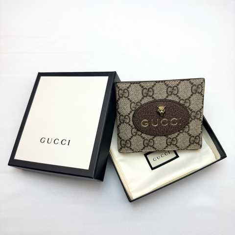 gucci 473954 黃虎頭短夾