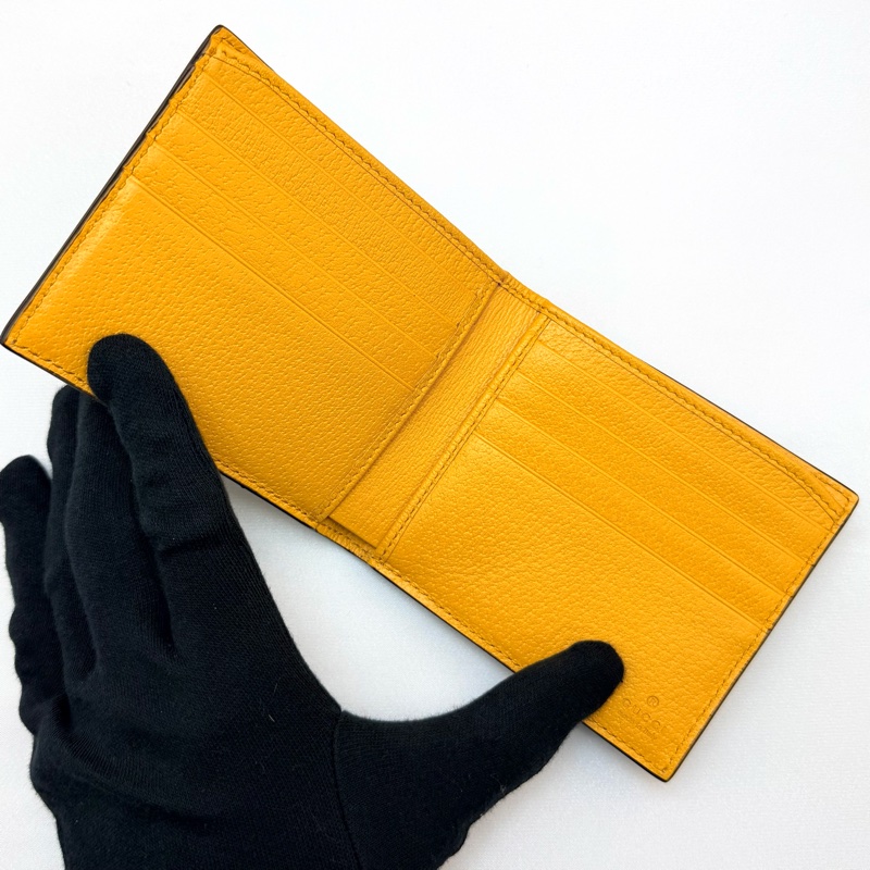 gucci 473954 黃虎頭短夾-5