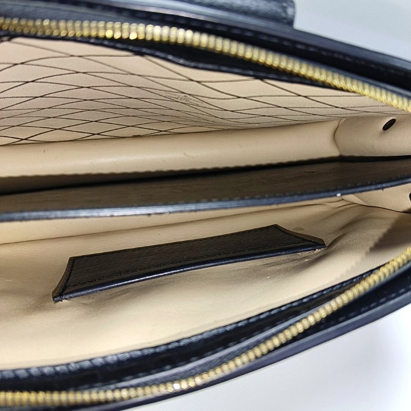 LOUIS VUITTON TRUNK黑色EPI牛皮水波紋斜挎包單肩包金色五金可拆卸肩帶-6