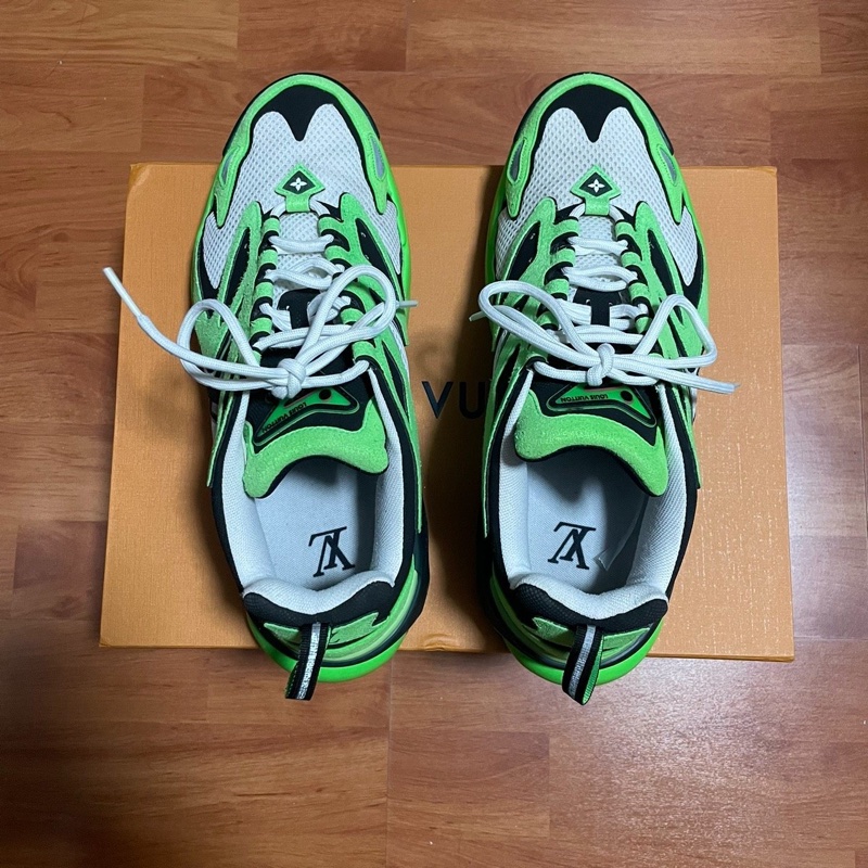 路易威登Lv Runner Tatic低幫休閒鞋 男款 綠色41碼-3