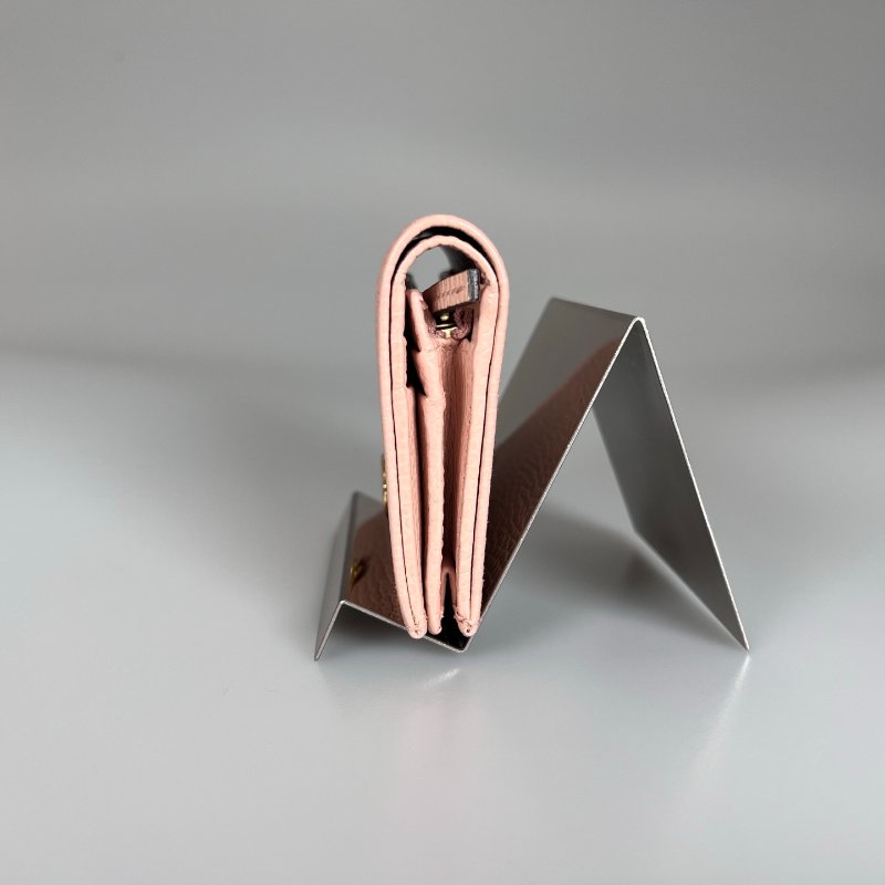 GUCCI 456126  粉Marmont對開釦式短夾-4