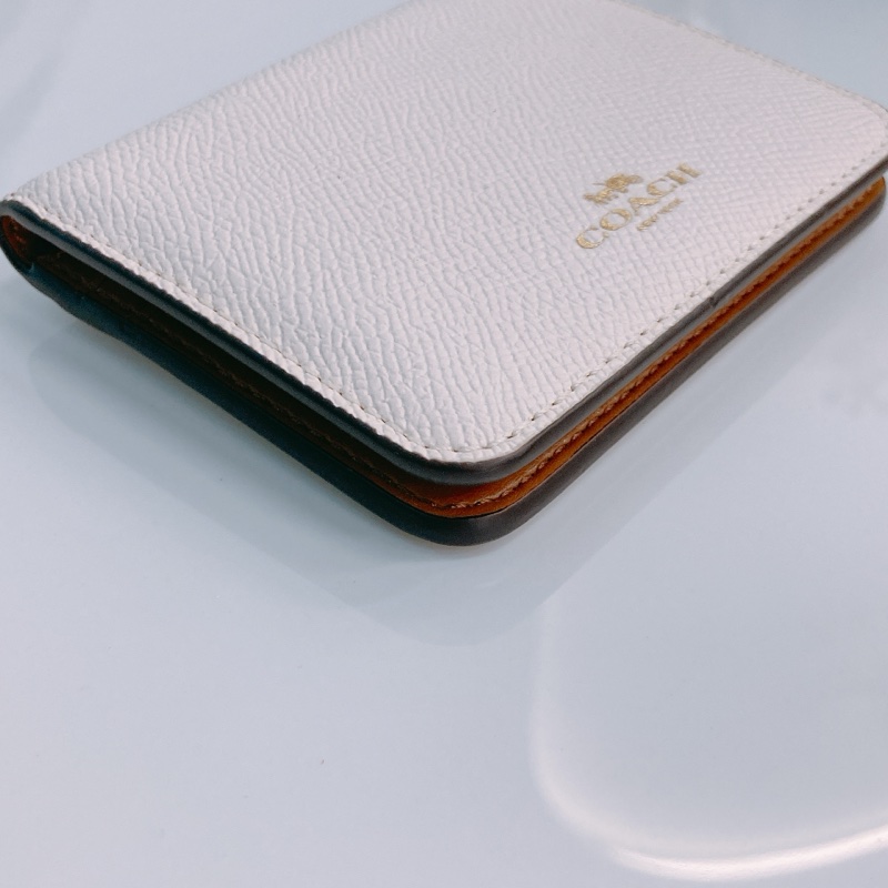 MS0514 COACH 蔻馳象牙白色卡包連鎖匙扣位CARD CASE CALFKSKIN-5