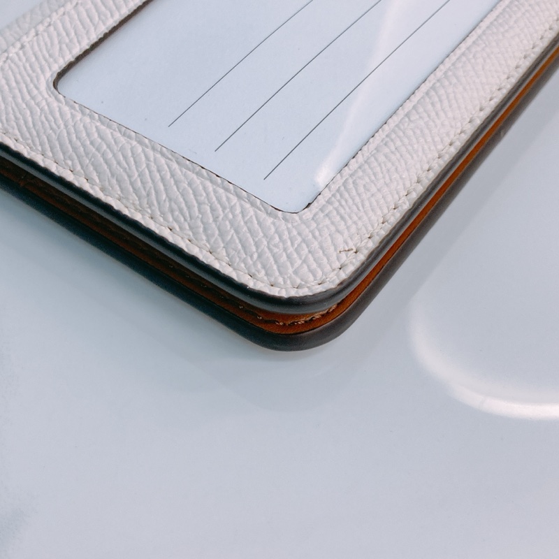 MS0514 COACH 蔻馳象牙白色卡包連鎖匙扣位CARD CASE CALFKSKIN-7