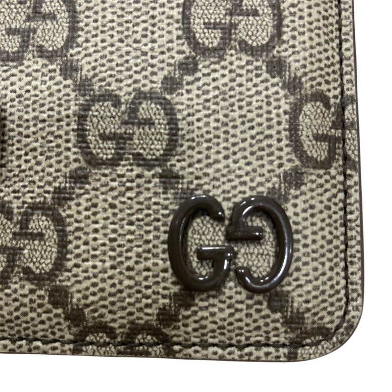 GUCCI 古馳 817197 GG SUPREME 皮革卡夾包 米色-4