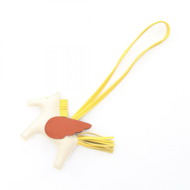 愛馬仕 Rodeo Pegasus PM Cle Brique Saint 吊墜 Agneau milo Swift 皮革 二手 B-0