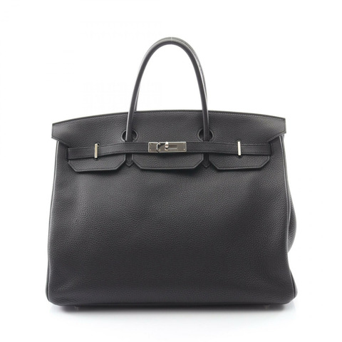 愛馬仕 Birkin 40 手提包，Togo 皮革，黑色，二手，女士，帶五金配件。