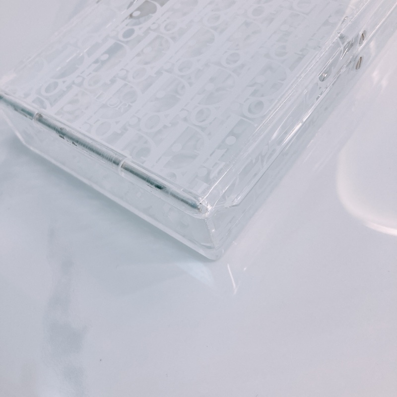 MS0515 CHRISTIAN DIOR 迪奧經典花紋透明水晶硬盒子包包VERTICAL POUCH PLEXIGLASS TRANSLUCENT-7