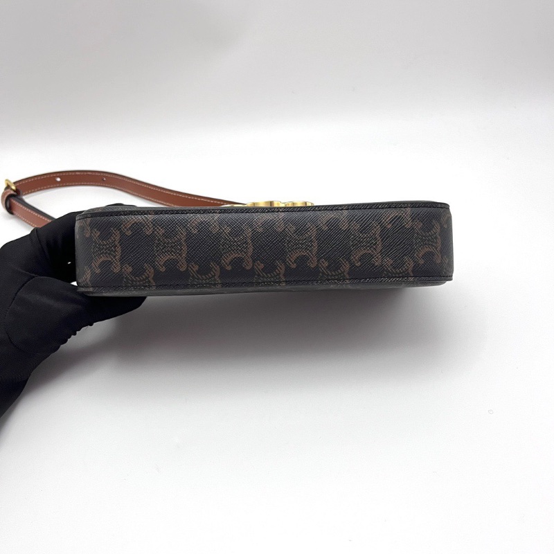 CELINE 凱旋門老花金扣肩背腋下包20.5*11.5*4 98新配件塵袋-4