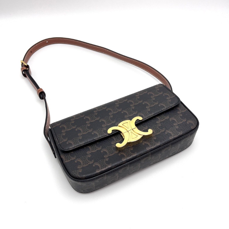 CELINE 凱旋門老花金扣肩背腋下包20.5*11.5*4 98新配件塵袋-5