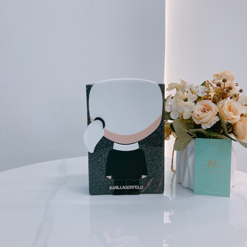 MS0516 KARL 老佛爺可愛版閃粉硬盒子鍊帶包包LAGERFELD IKONIK VERTICAL CLUTCH BOX ACRYLIC-2