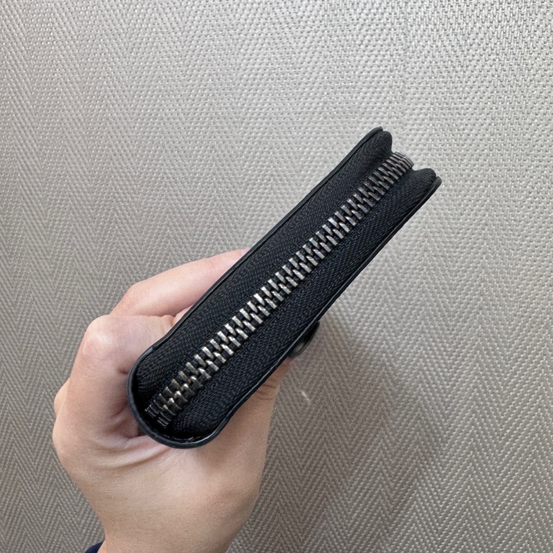 LV Zippy黑灰老花拉鍊長夾 晶片款-4