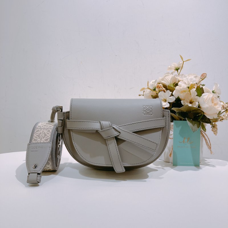 TW4673 Loewe 羅意威 迷你手袋 灰色 Mini Gate Bag Calfskin Grey-0