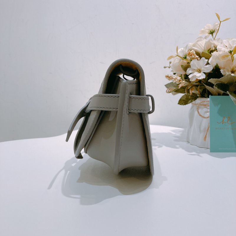 TW4673 Loewe 羅意威 迷你手袋 灰色 Mini Gate Bag Calfskin Grey-3