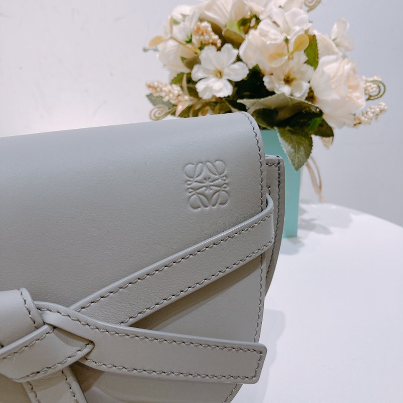 TW4673 Loewe 羅意威 迷你手袋 灰色 Mini Gate Bag Calfskin Grey-7