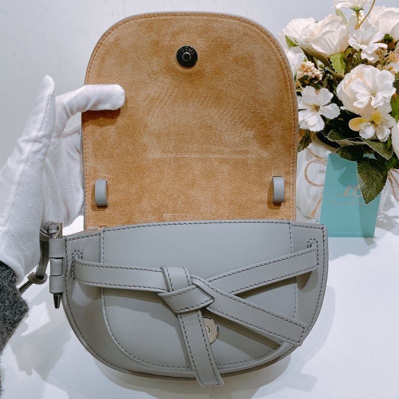TW4673 Loewe 羅意威 迷你手袋 灰色 Mini Gate Bag Calfskin Grey-9