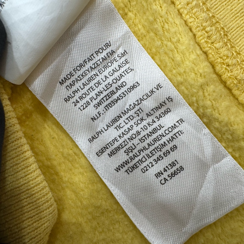 Polo Ralph Lauren鵝黃色衛衣-12