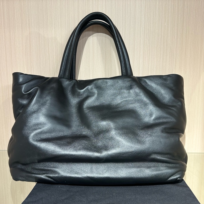 YSL聖羅蘭羊皮托特包 黑色-3