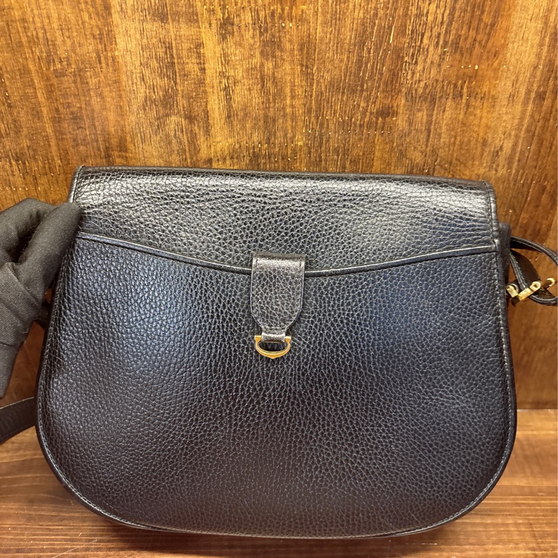 Cartier 黑色皮革斜挎包-2