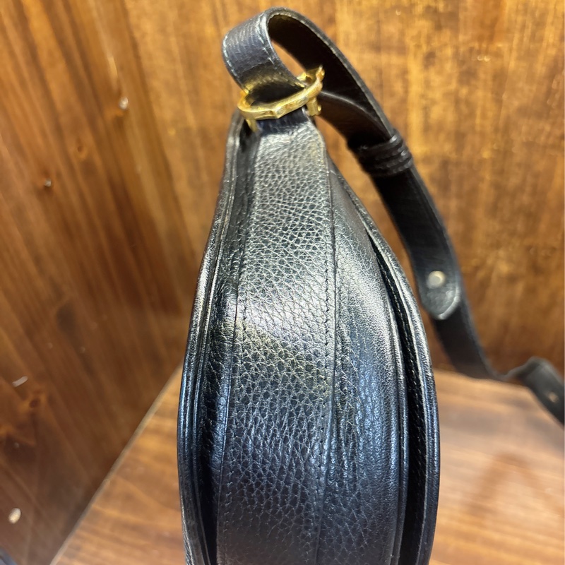 Cartier 黑色皮革斜挎包-3