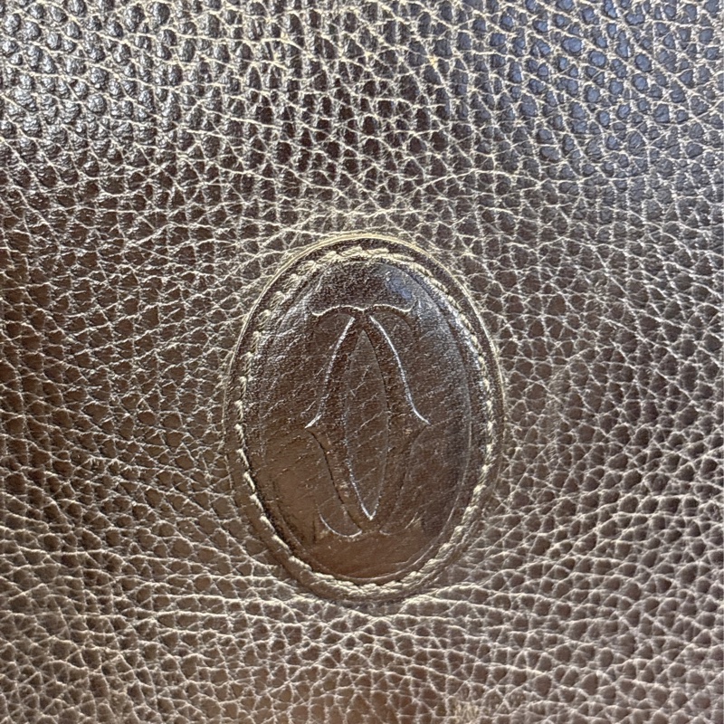 Cartier 黑色皮革斜挎包-6