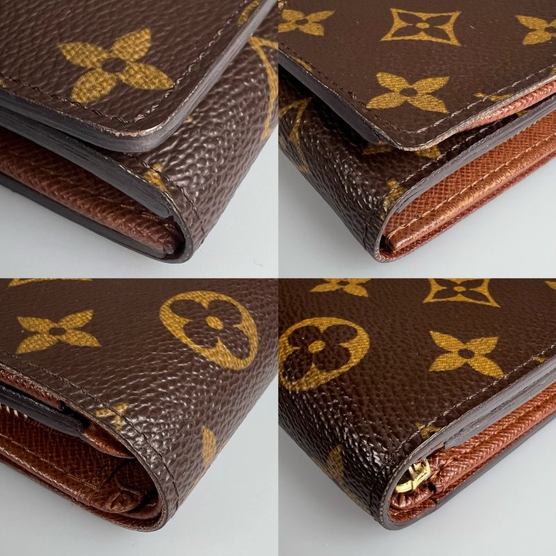 LV M61730  老花對開短夾-10