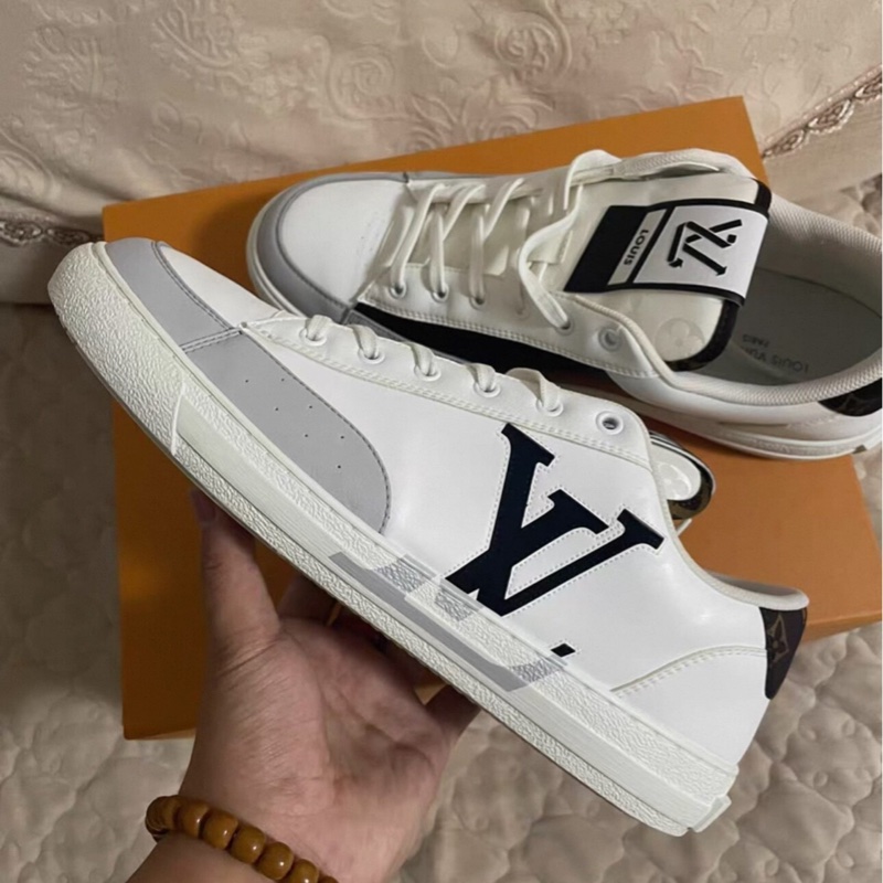 路易威登正品Lv charlie熊貓板鞋 黑白色 44.5碼-0