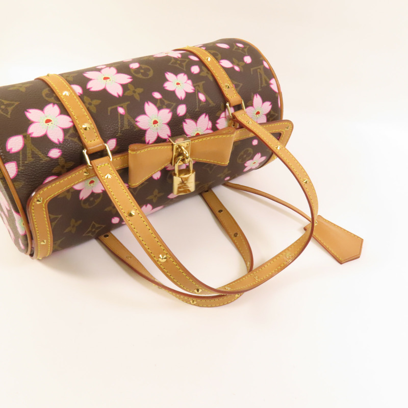LOUIS VUITTON Monogram Cherry Blossom Papillon金扣肩背袋-4