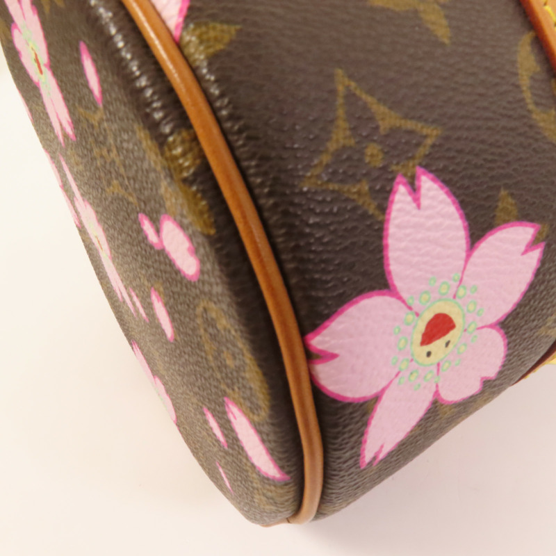 LOUIS VUITTON Monogram Cherry Blossom Papillon金扣肩背袋-9