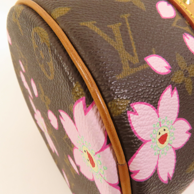 LOUIS VUITTON Monogram Cherry Blossom Papillon金扣肩背袋-10