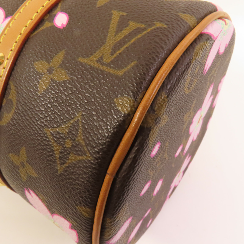 LOUIS VUITTON Monogram Cherry Blossom Papillon金扣肩背袋-11